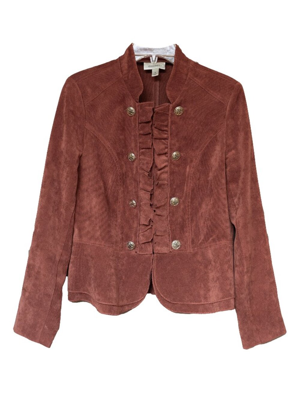 Military Jacket Ruffle Front Victorian Coat
